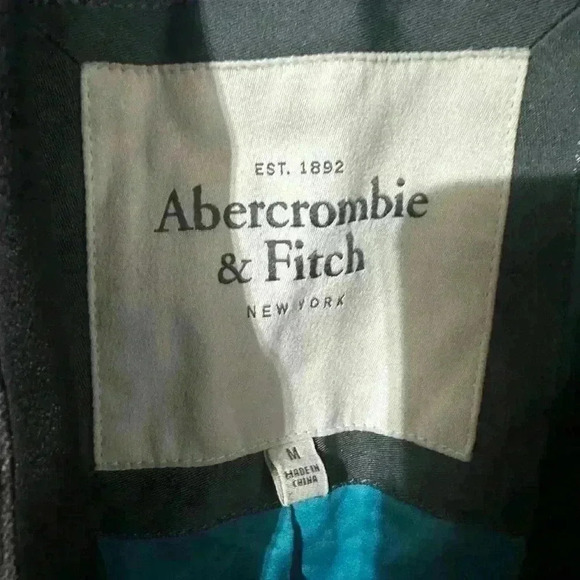 Abercrombie & Fitch Women’s Velvet Blazer Jacket Gray Sz M Shawl Collar 0016 - Picture 3 of 4